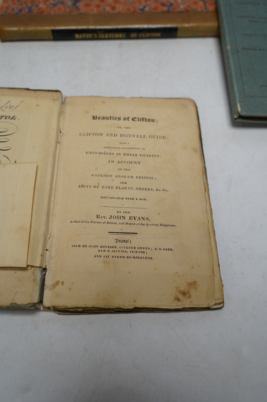 SOMERSET, BRISTOL: Manby, G.W. - Fugitive Sketches of the History and Natural Beauties of Clifton Hot-Wells and Vicinity. 4 plans and 14 (mostly aquatint) plates, half-title; new paper boards